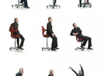 Ergonomic sit standing chair for workstations